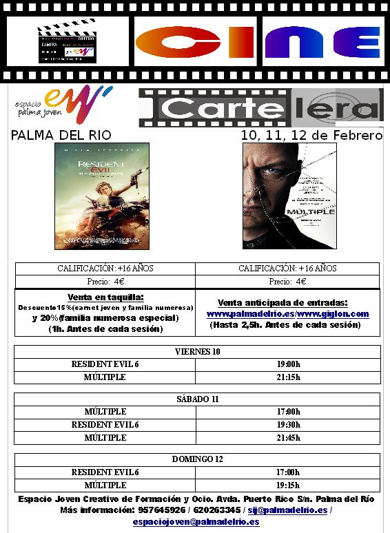 Resident Evil 6 y Múltiple Cine en el Espacio Joven Ayuntamiento