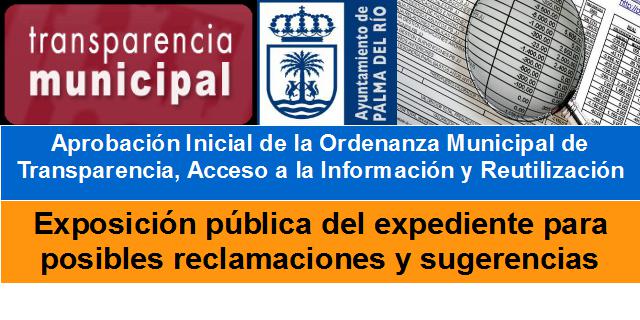 Aprobada inicialmente la ordenanza de transparencia, acceso a la información y reutilización del Ayuntamiento de Palma del Río 1
