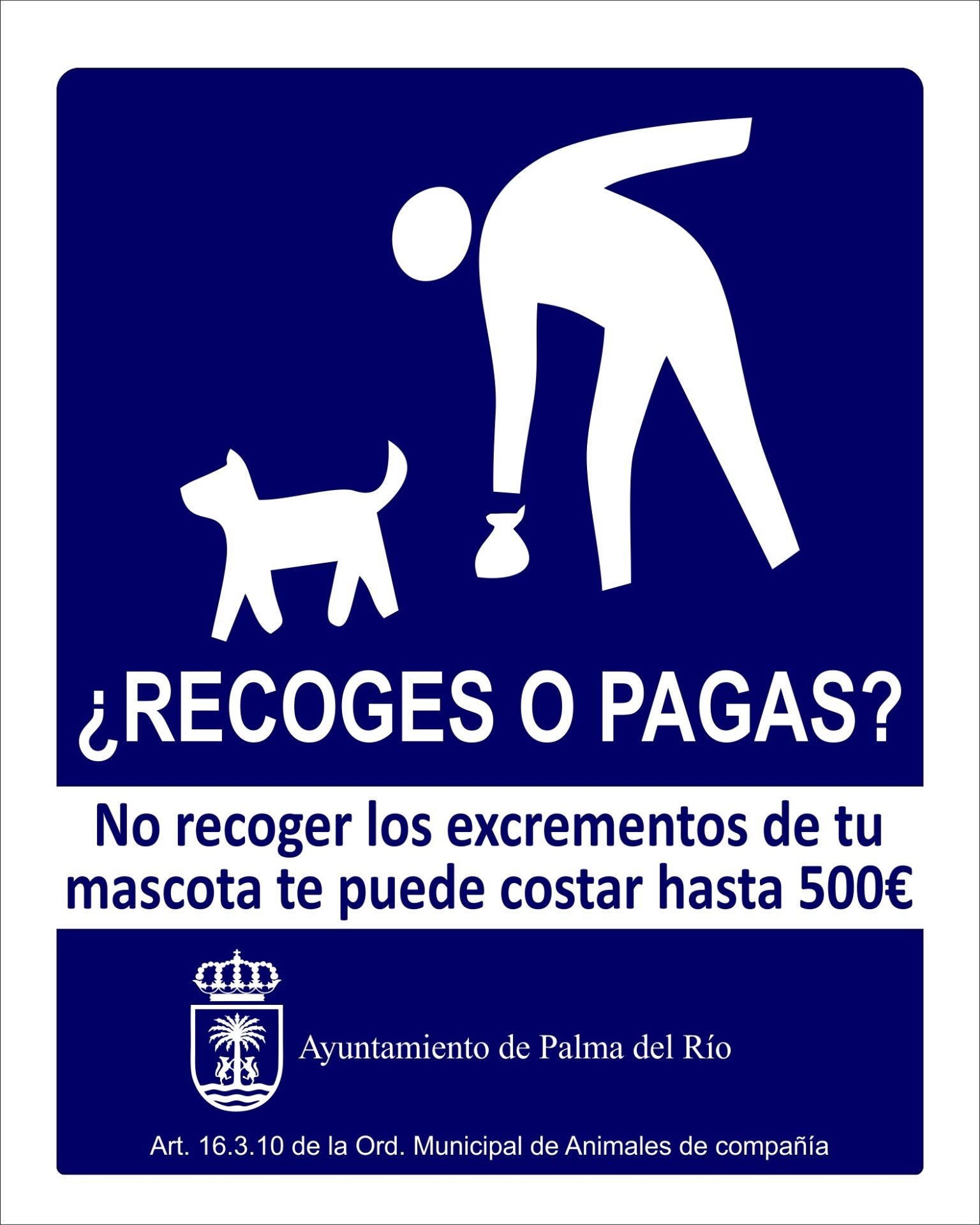 Campaña de concienciación para la recogida de excrementos caninos