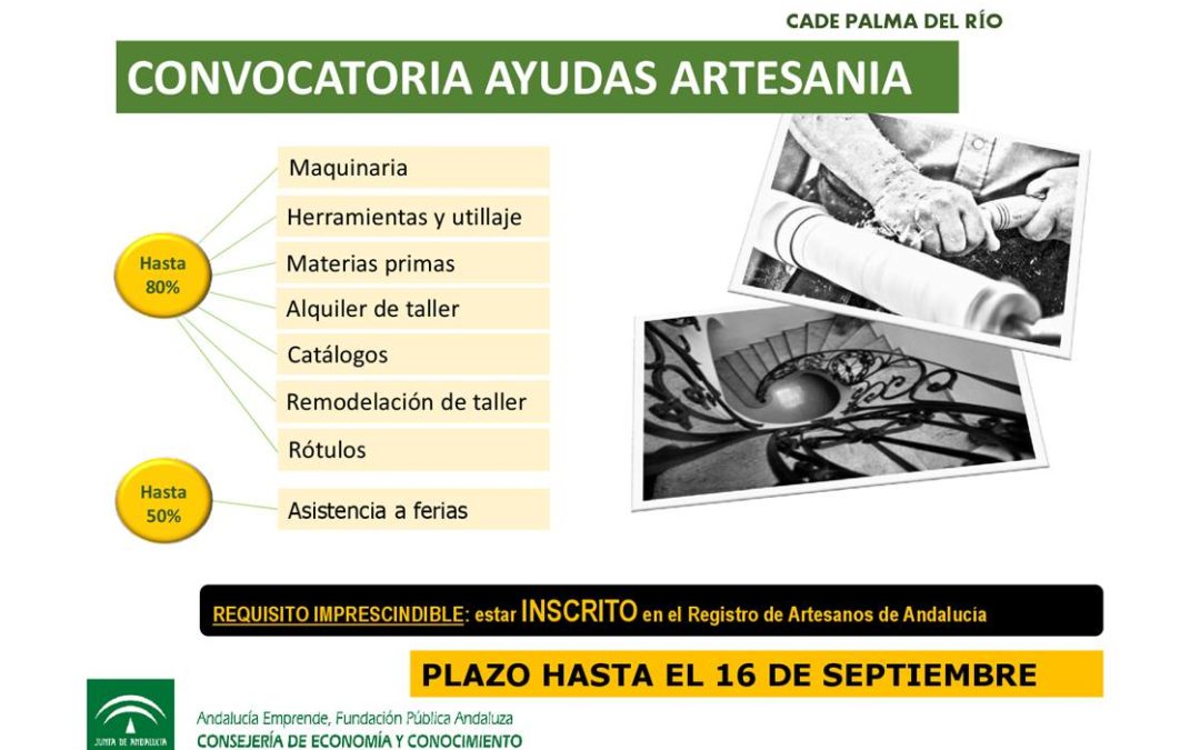 Convocatoria de Ayudas en materia de Artesanía