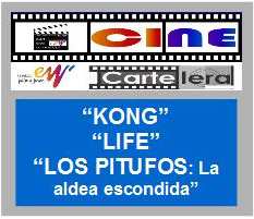 «Kong», «Life» y «Los Pitufos: La Aldea Escondida», Cine en el Espacio Joven