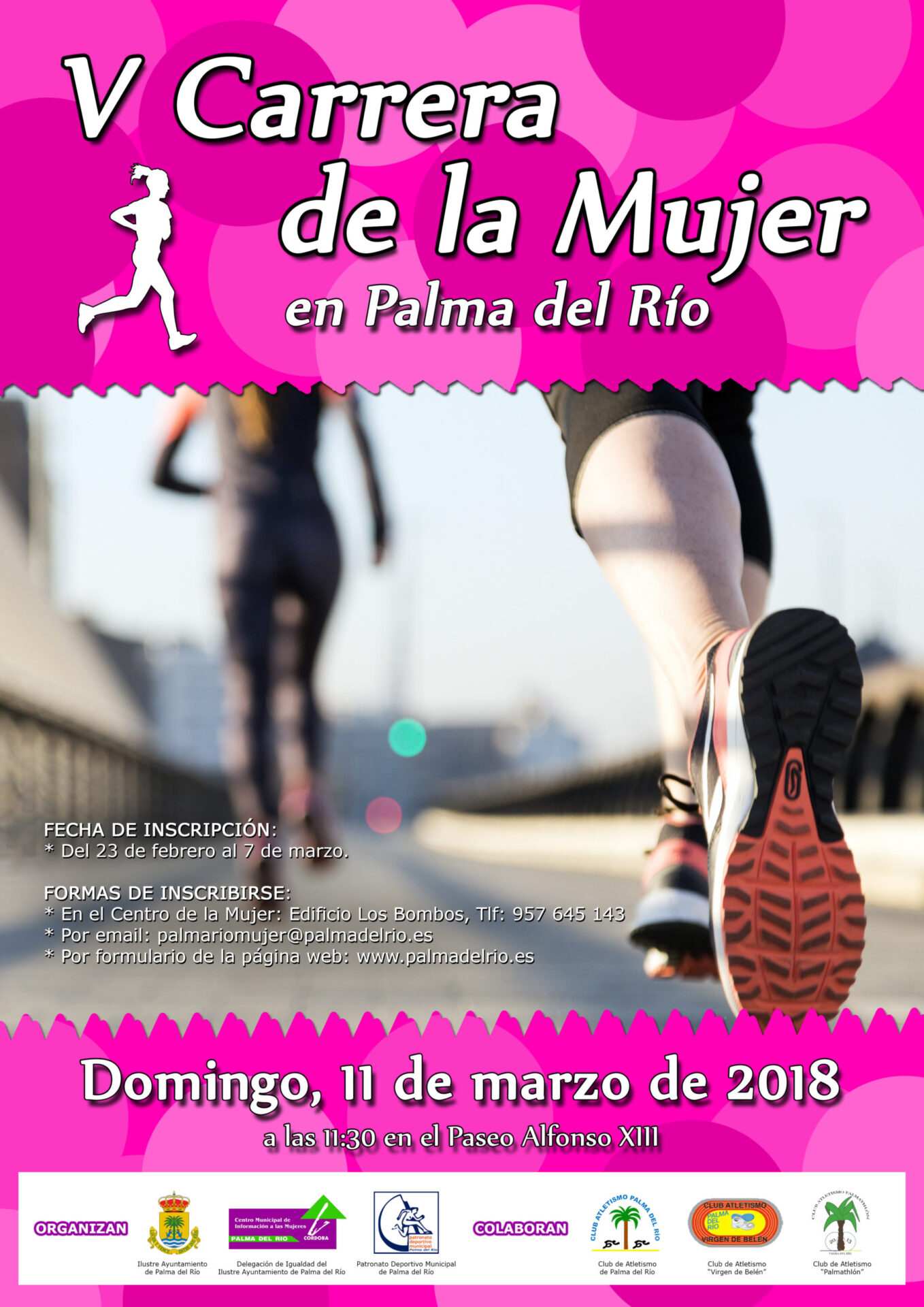 La V Carrera de la Mujer en Palma del Río se celebrará el domingo 11 marzo 2018 1
