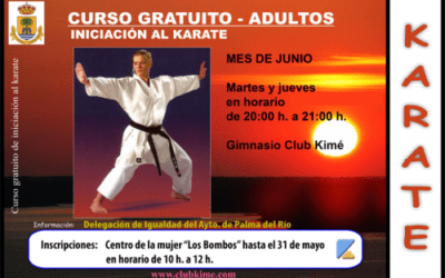 Curso gratuito para adultos de iniciación al karate