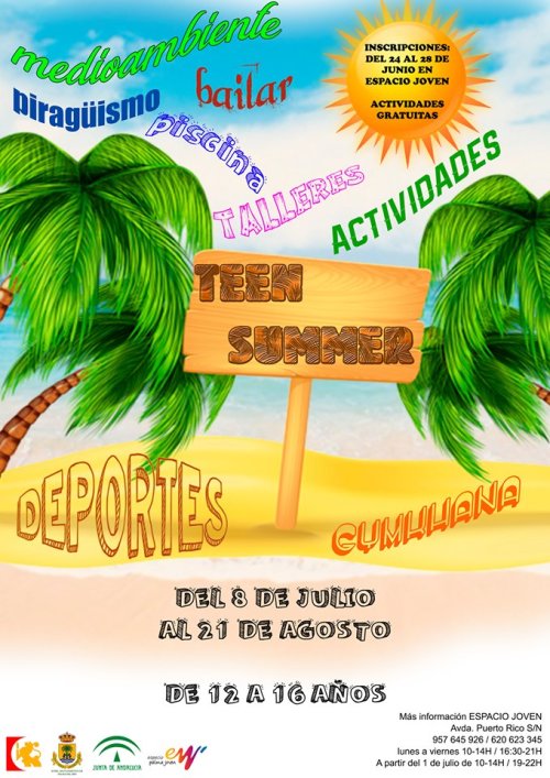 Teen Summer 2019, actividades gratuitas para adolescentes (12 a 16 años) 1