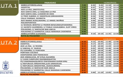 🚌Horario transporte urbano – Palma del Río 🚌